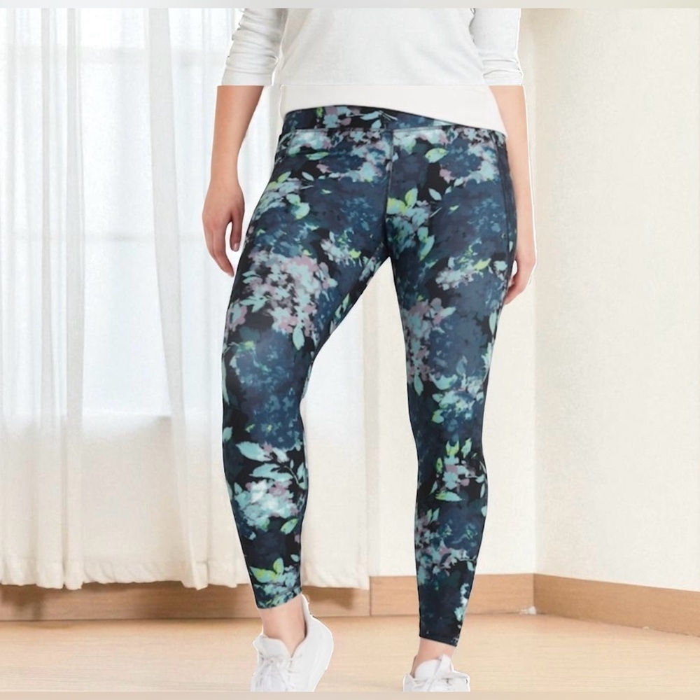 NEW, Old Navy, High-Waisted PowerSoft Rib Pocket Leggings, 3X, Navy, Colors